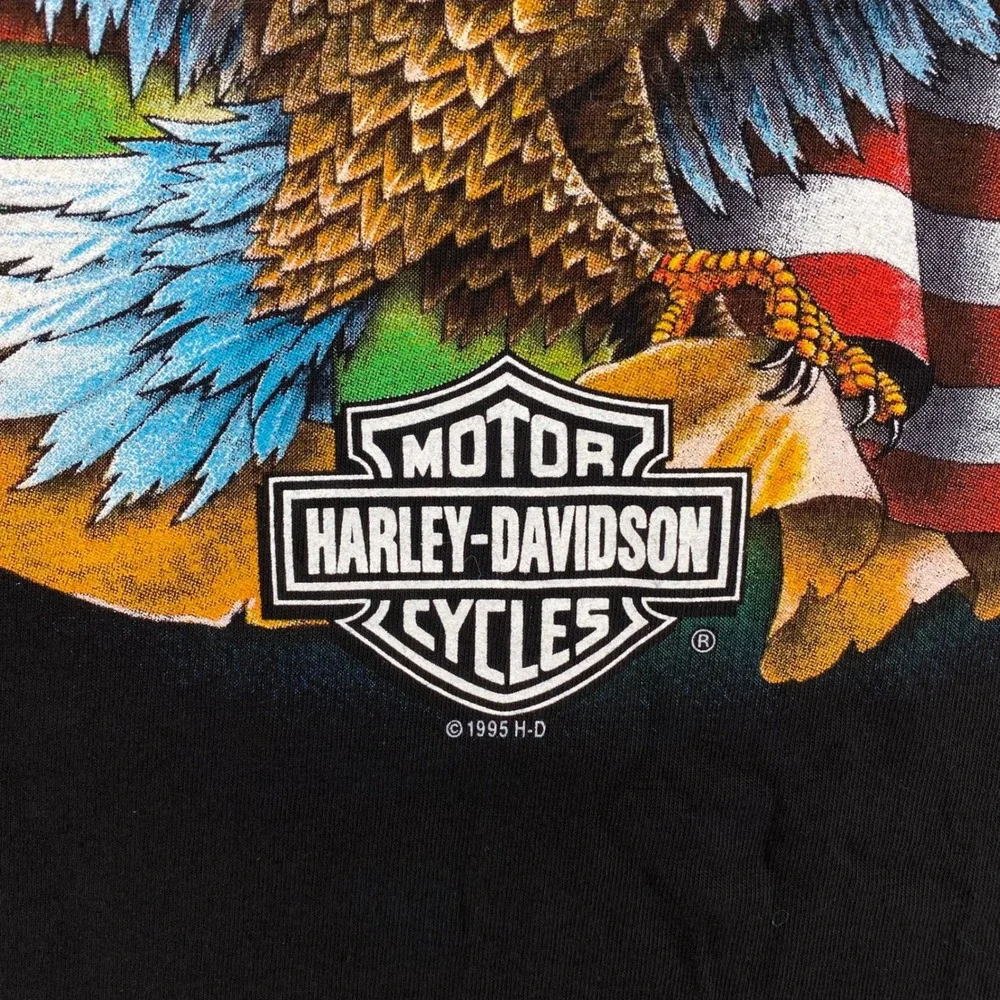 Vintage 1995 Harley-Davidson Tokyo Japan American Legend Eagle T-Shirt Black XL